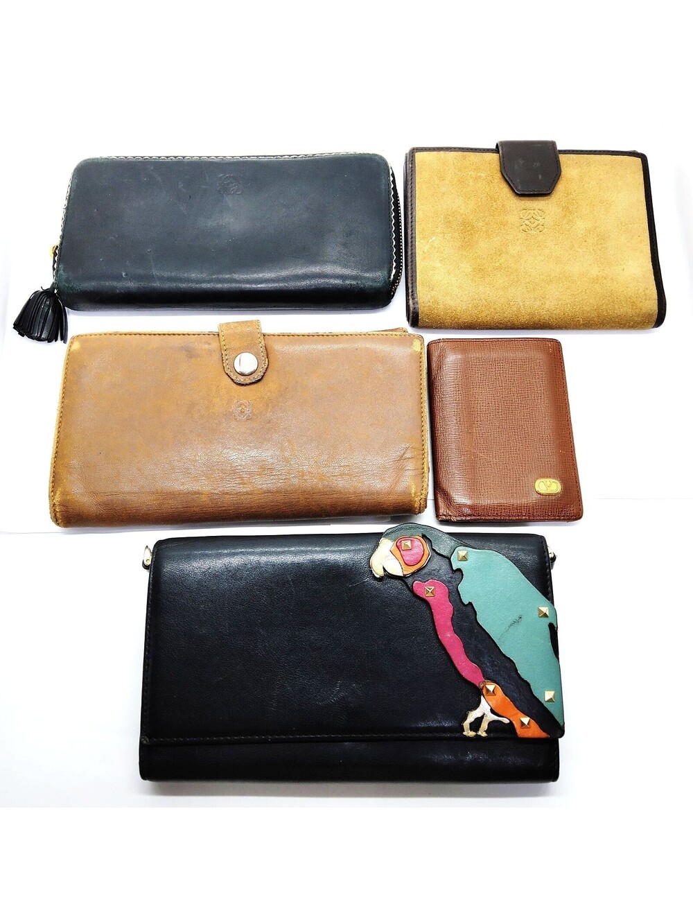 Loewe Valentino Garavani Wallet Long Wallet and others 5 set Brown 5850503